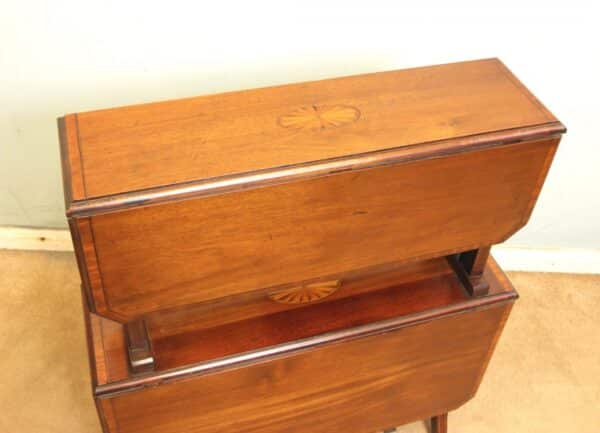 Antique Edwardian Double Inlaid Mahogany Sutherland Table - Image 6