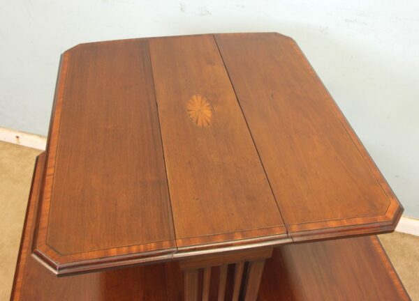 Antique Edwardian Double Inlaid Mahogany Sutherland Table - Image 7
