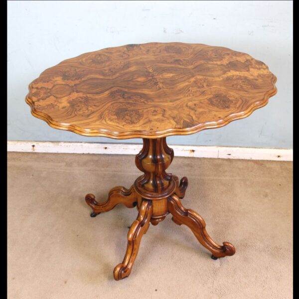 Antique Burr Walnut Shaped Occasional Table