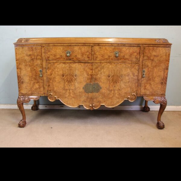 Antique Quality Burr Walnut Sideboard / Server