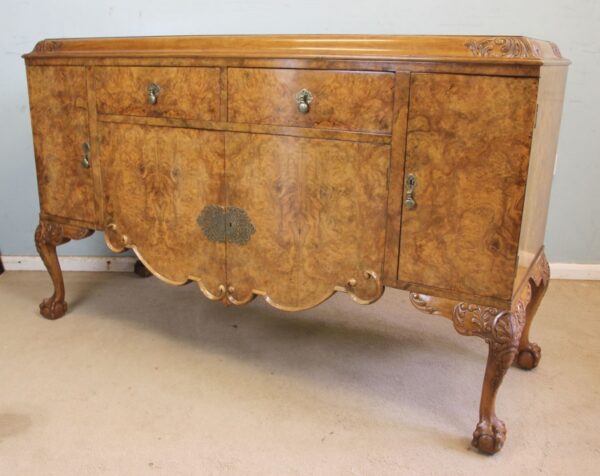 Antique Quality Burr Walnut Sideboard / Server Antique Antique Sideboards 17