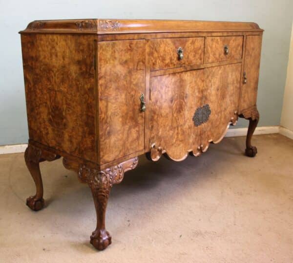 Antique Quality Burr Walnut Sideboard / Server - Image 2