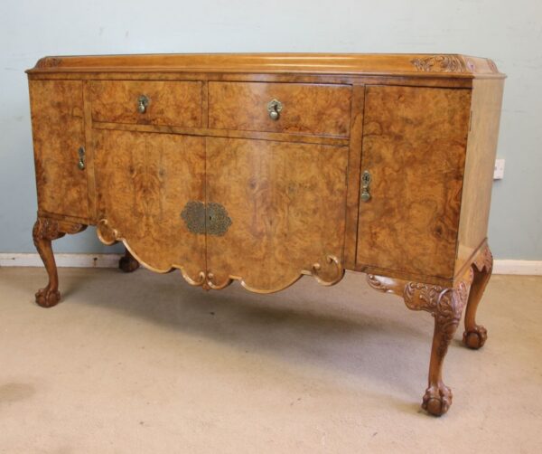 Antique Quality Burr Walnut Sideboard / Server Antique Antique Sideboards 5