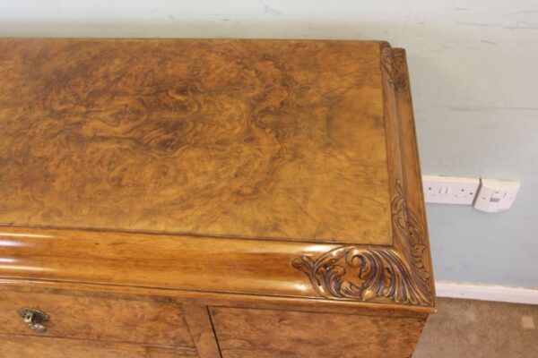 Antique Quality Burr Walnut Sideboard / Server Antique Antique Sideboards 10