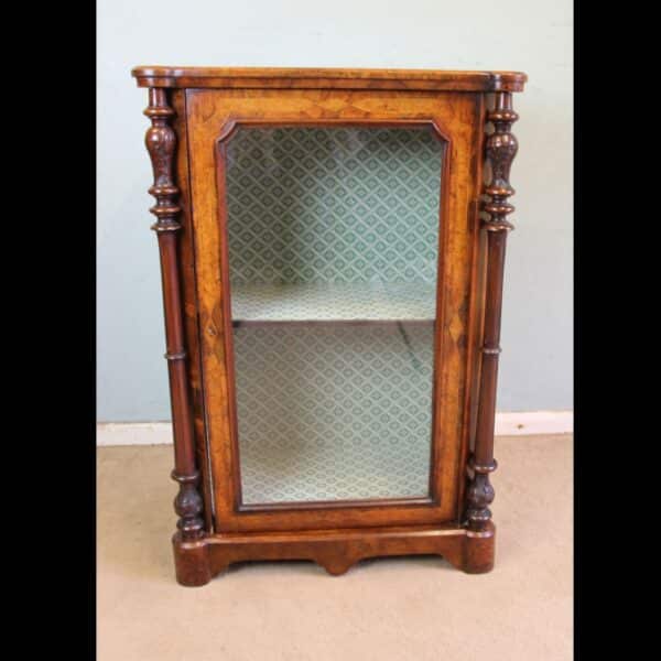 Antique Victorian Burr Walnut Display Cabinet