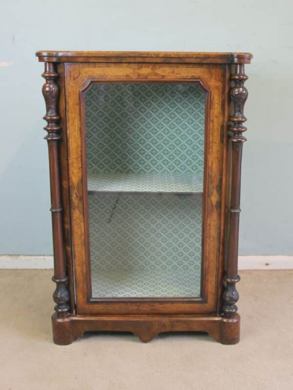 Antique Victorian Burr Walnut Display Cabinet Antique Antique Cabinets 12