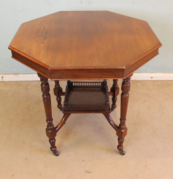 Antique Walnut Shaped Occasional Centre Table - Image 2