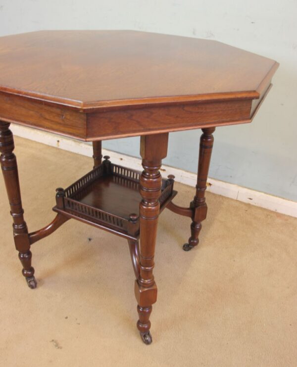 Antique Walnut Shaped Occasional Centre Table Antique Antique Tables 6