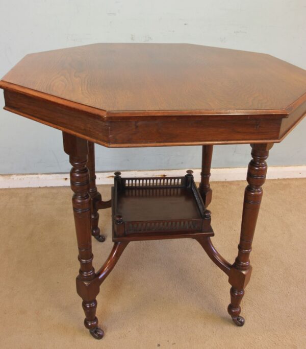 Antique Walnut Shaped Occasional Centre Table - Image 6
