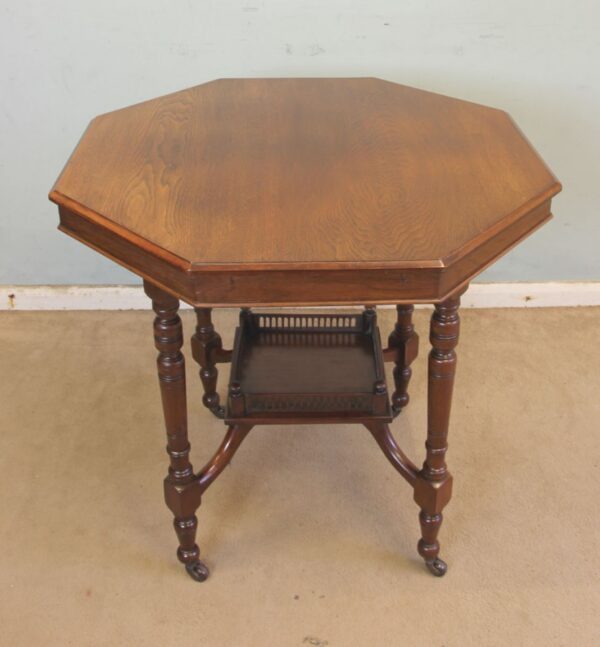 Antique Walnut Shaped Occasional Centre Table - Image 8