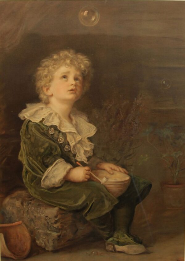 A Large Antique Bubbles Framed Print After John Everett Millais Pears Print - Image 2