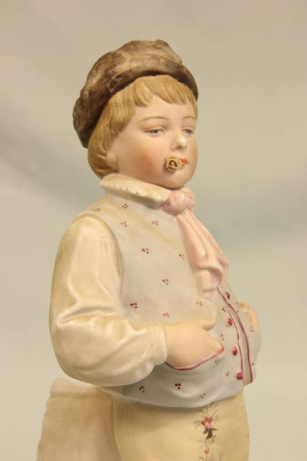 Antique Bisque Figurine of Young Boy. Antique Antique Ceramics 4