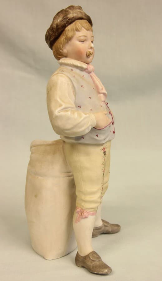 Antique Bisque Figurine of Young Boy. Antique Antique Ceramics 9