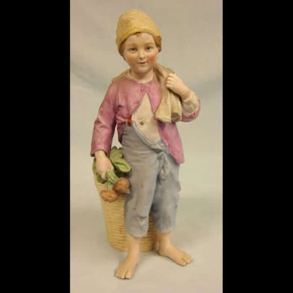 Antique Bisque Figurine of Young Boy