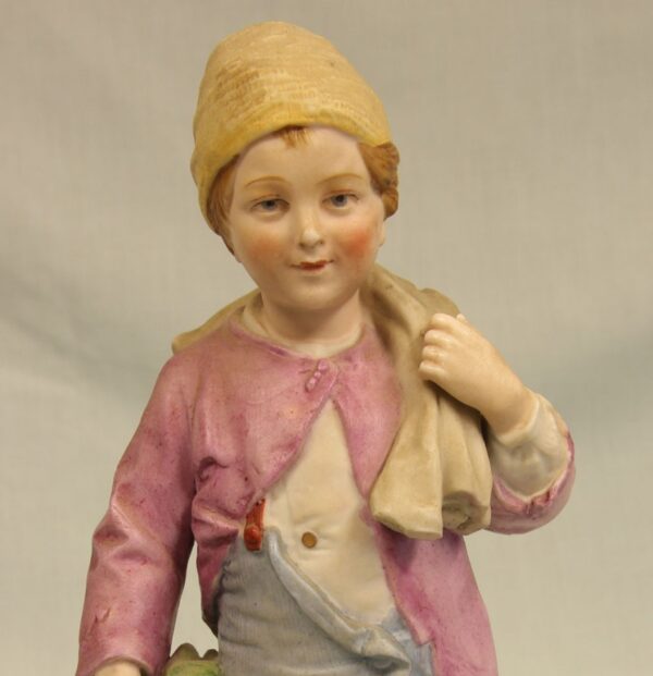 Antique Bisque Figurine of Young Boy Antique Antique Ceramics 12