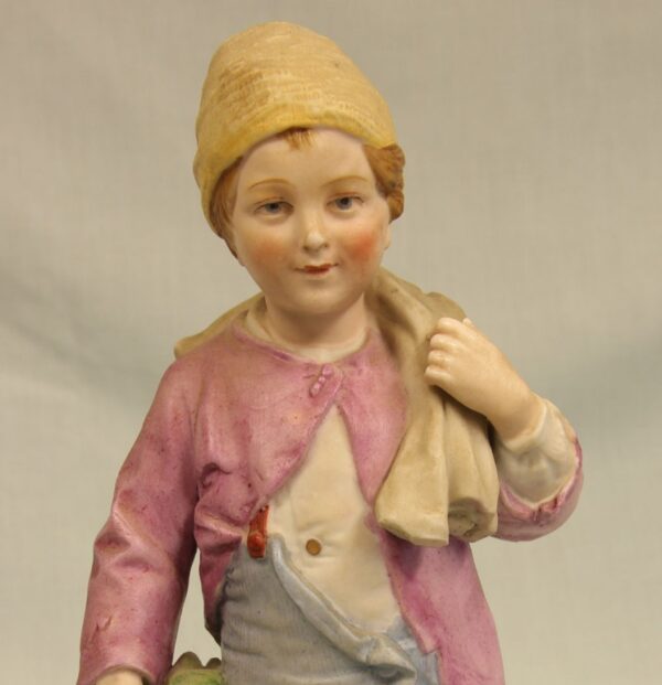 Antique Bisque Figurine of Young Boy - Image 10