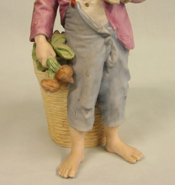 Antique Bisque Figurine of Young Boy Antique Antique Ceramics 13