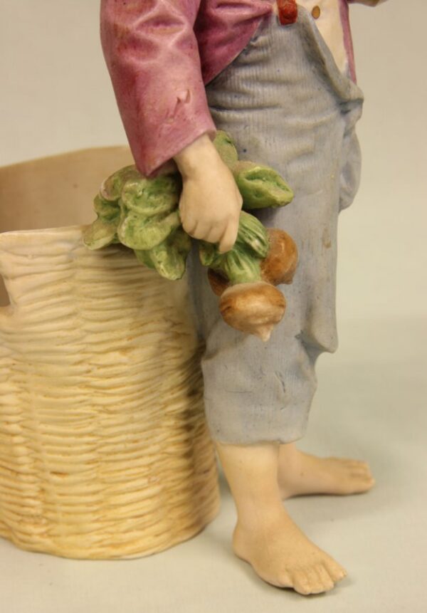Antique Bisque Figurine of Young Boy Antique Antique Ceramics 7