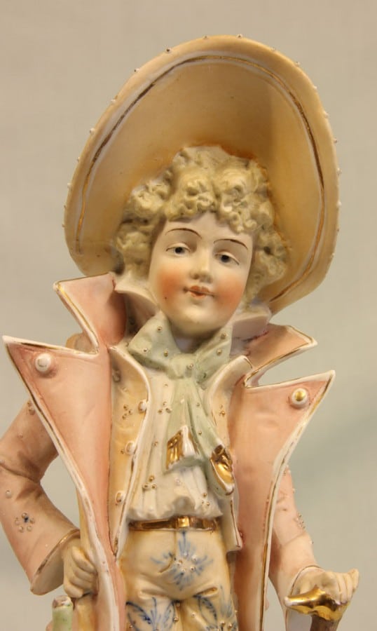 Antique Bisque Figurine of Gentleman Antique Antique Ceramics 4