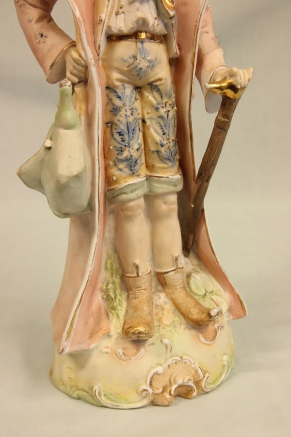 Antique Bisque Figurine of Gentleman Antique Antique Ceramics 8
