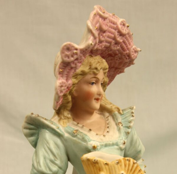 Antique Bisque Figurine of Young Lady bisque Antique Ceramics 11