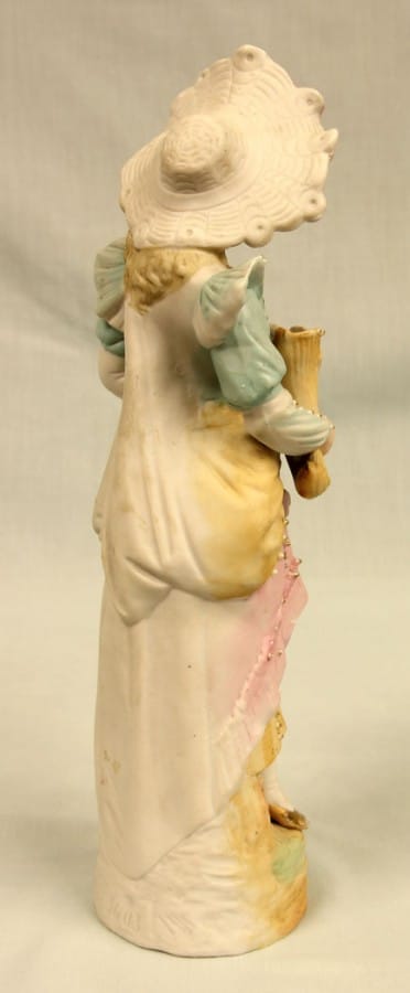 Antique Bisque Figurine of Young Lady bisque Antique Ceramics 8