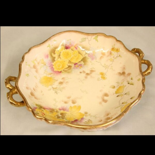 Pretty Antique Pottery Shaped Bowl