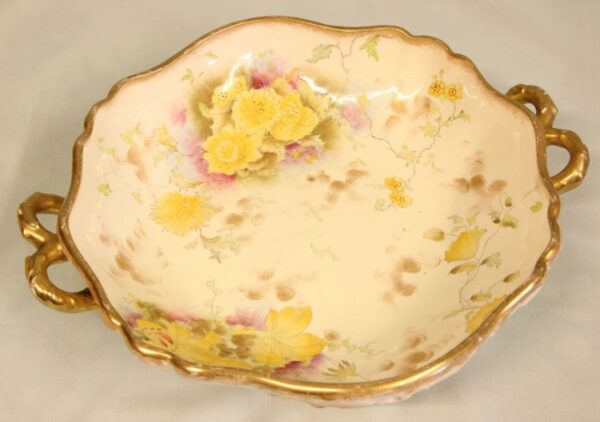 Pretty Antique Pottery Shaped Bowl Antique Antique Ceramics 4