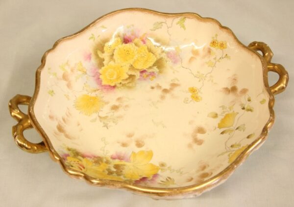 Pretty Antique Pottery Shaped Bowl - Image 2