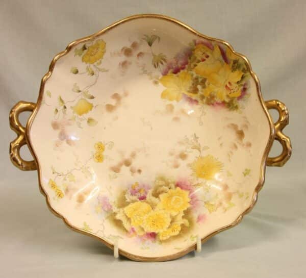 Pretty Antique Pottery Shaped Bowl Antique Antique Ceramics 5