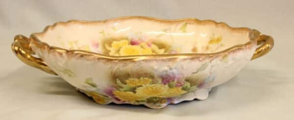 Pretty Antique Pottery Shaped Bowl - Image 4