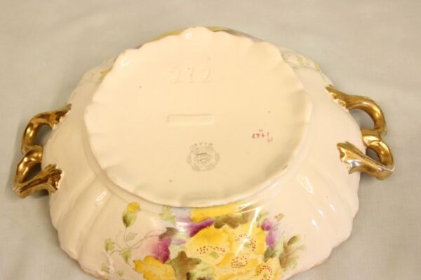 Pretty Antique Pottery Shaped Bowl - Image 9