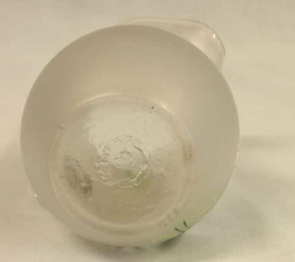 Antique Pretty Frosted Glass Decorated Jug - Image 5