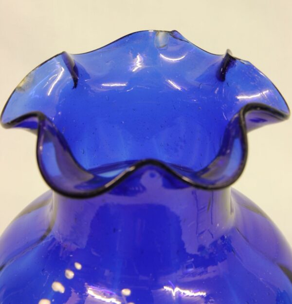 Large Late Victorian Bristol Blue Glass Vase. - Image 5
