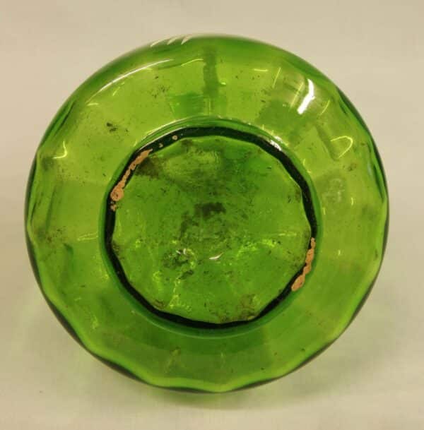 Antique Mary Gregory Green Glass Decanter decanter Antique Glassware 8