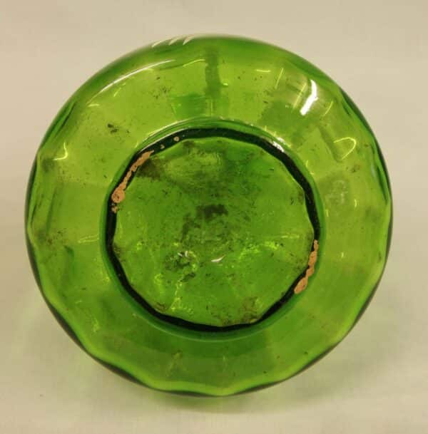 Antique Mary Gregory Green Glass Decanter - Image 6