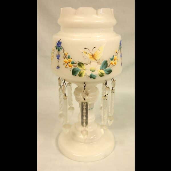 Antique Late Victorian Single Mantle / Table Lustre