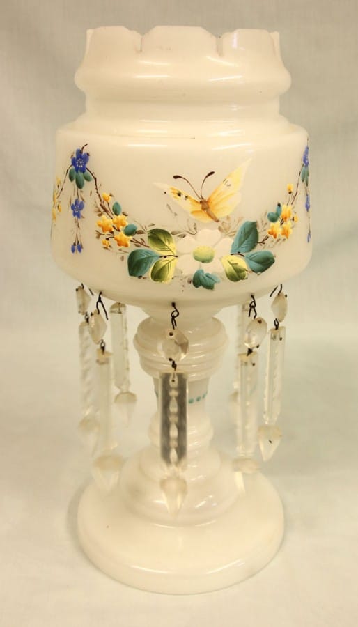 Antique Late Victorian Single Mantle / Table Lustre Antique Antique Glassware 4