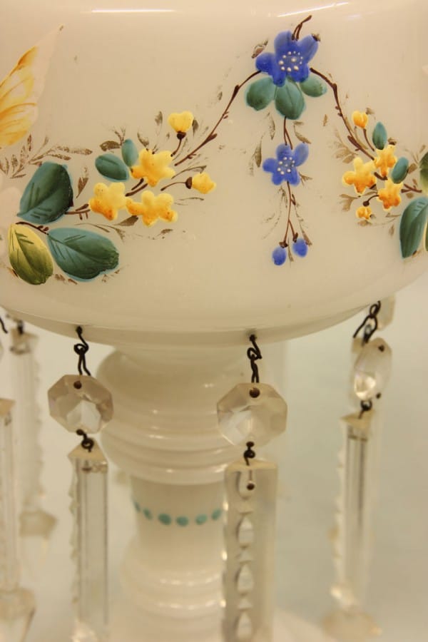 Antique Late Victorian Single Mantle / Table Lustre Antique Antique Glassware 8