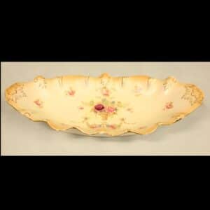 Antique Devon Ware Shaped Decorated Dish / Platter