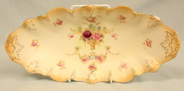 Antique Devon Ware Shaped Decorated Dish / Platter Antique Antique Ceramics 5