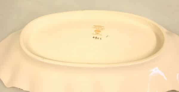 Antique Devon Ware Shaped Decorated Dish / Platter Antique Antique Ceramics 8