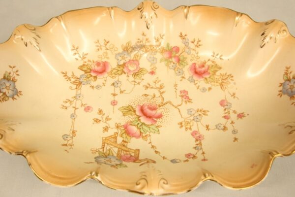 Antique Crown Devon Shaped Decorated Dish - Image 3