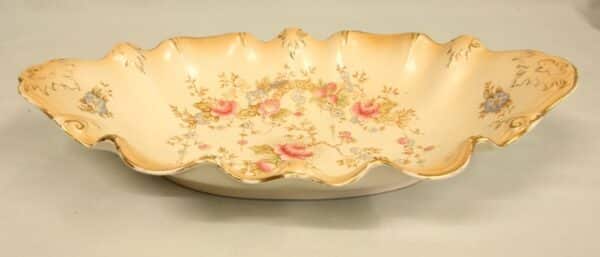 Antique Crown Devon Shaped Decorated Dish - Image 4