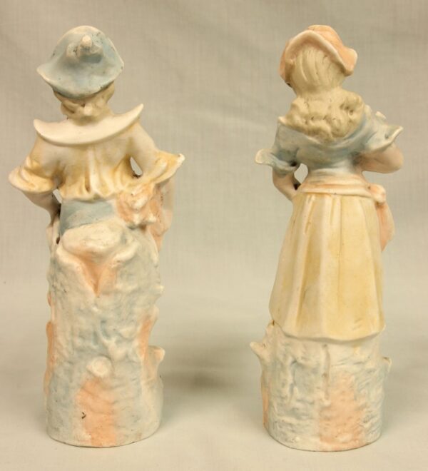 Pair of Bisque Figurines of Young Boy & Girl. - Image 3
