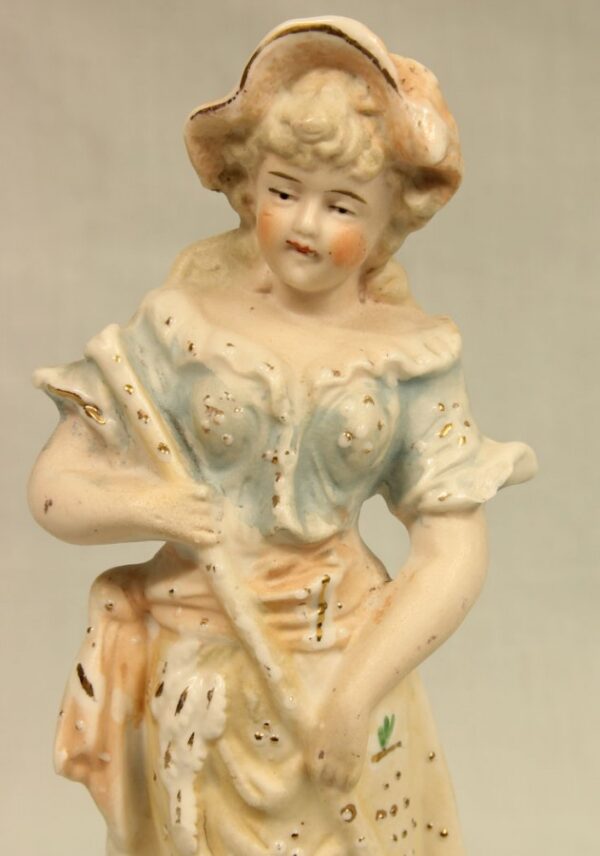 Pair of Bisque Figurines of Young Boy & Girl. - Image 5