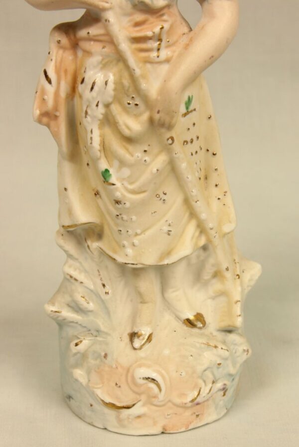 Pair of Bisque Figurines of Young Boy & Girl. bisque Antique Ceramics 8