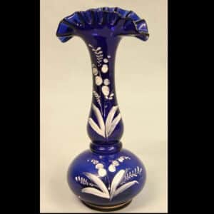 Antique Bristol Blue Glass Vase