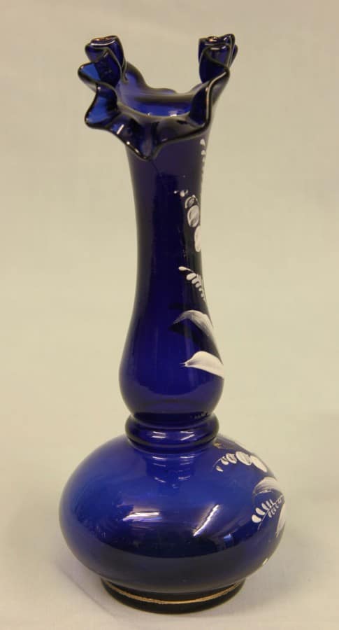 Antique Bristol Blue Glass Vase Antique Antique Glassware 7