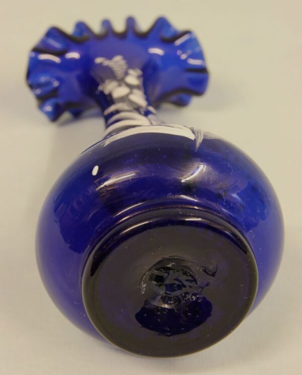 Antique Bristol Blue Glass Vase - Image 7